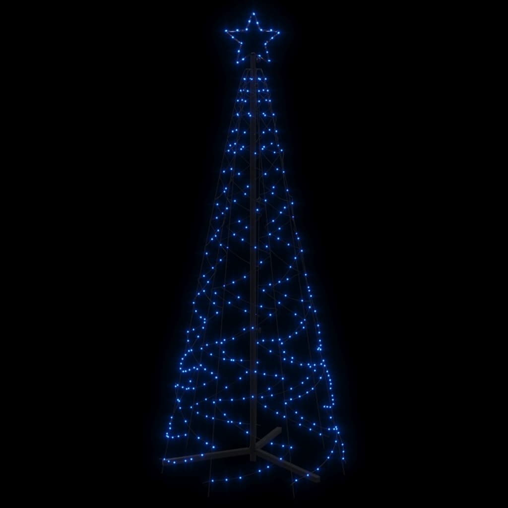 vidaXL Arbre de Noël cône 200 LED Bleues 70x180 cm