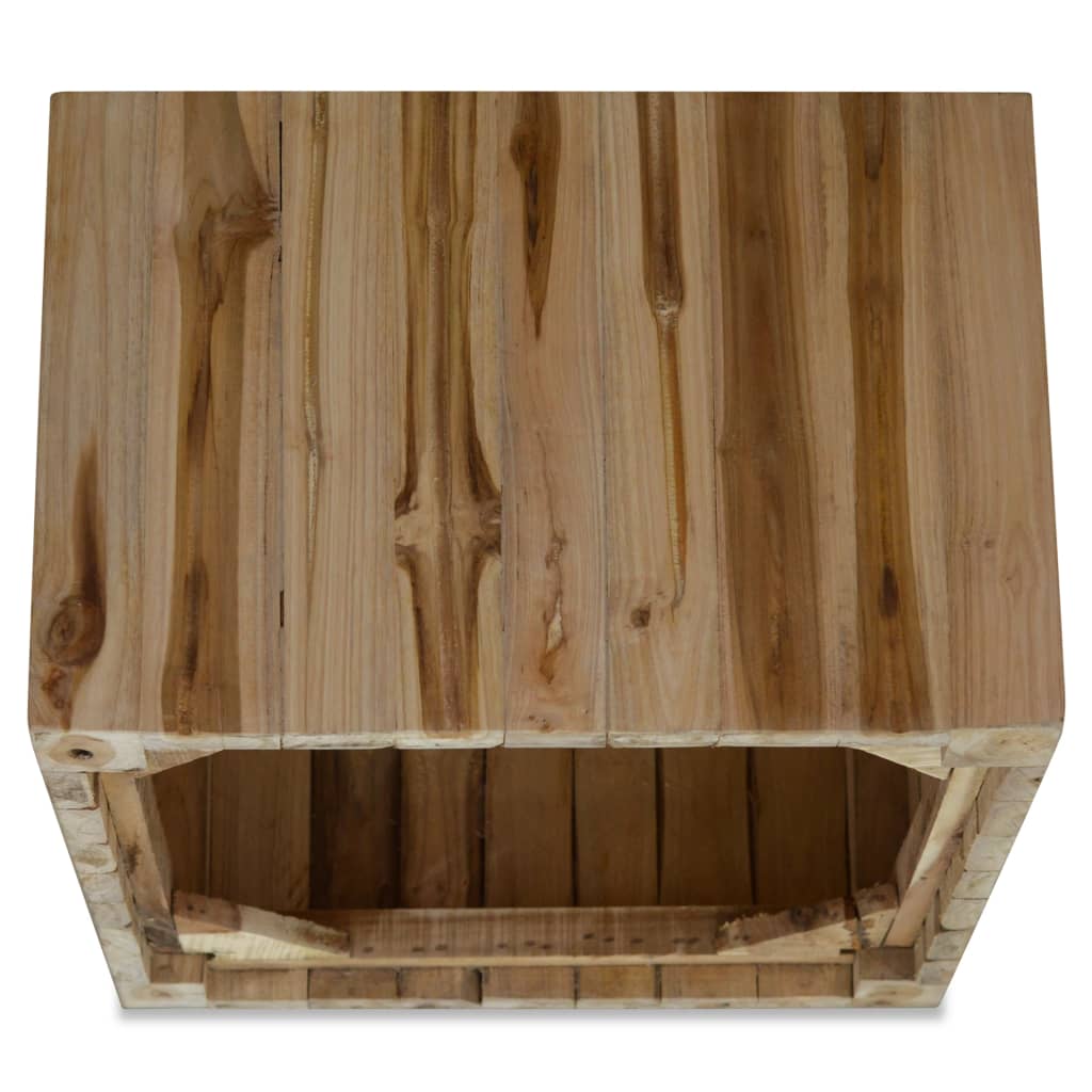 vidaXL Table basse Teck authentique 50x50x35 cm