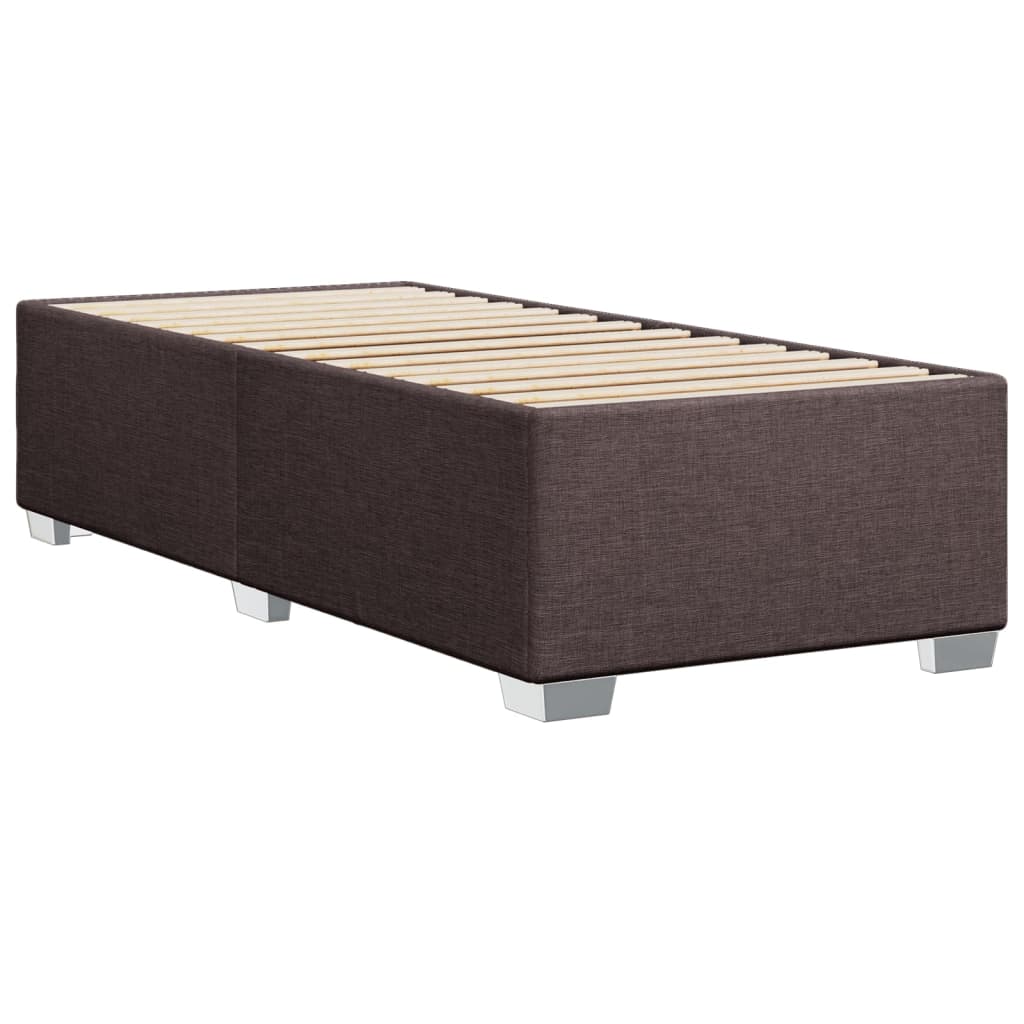 vidaXL Sommier à lattes de lit avec matelas Marron foncé 100x200 cm