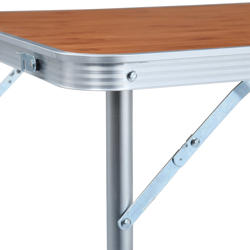 vidaXL Table pliable de camping Aluminium 120x60 cm