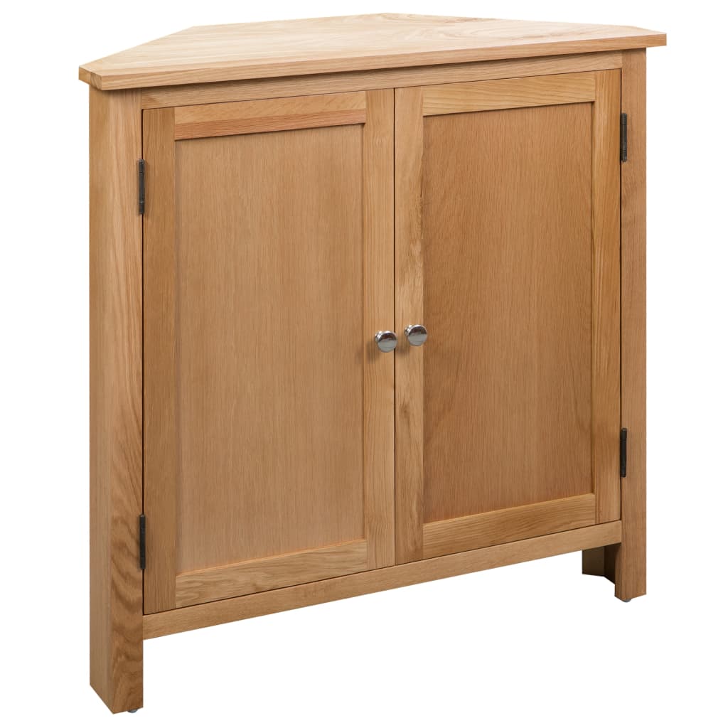 vidaXL Armoire d'angle 80 x 33,5 x 78 cm Bois de chêne massif