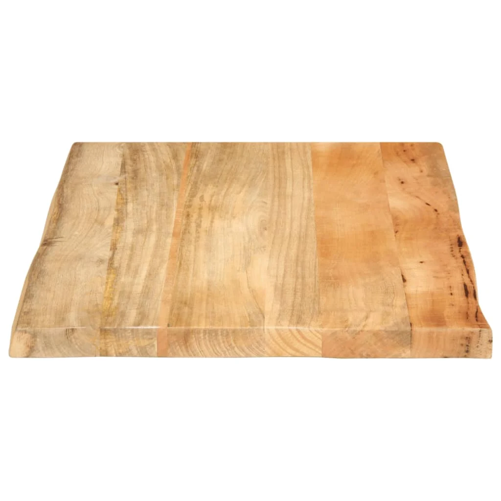 vidaXL Dessus de table 80x60x3,8 cm bord vivant bois massif manguier