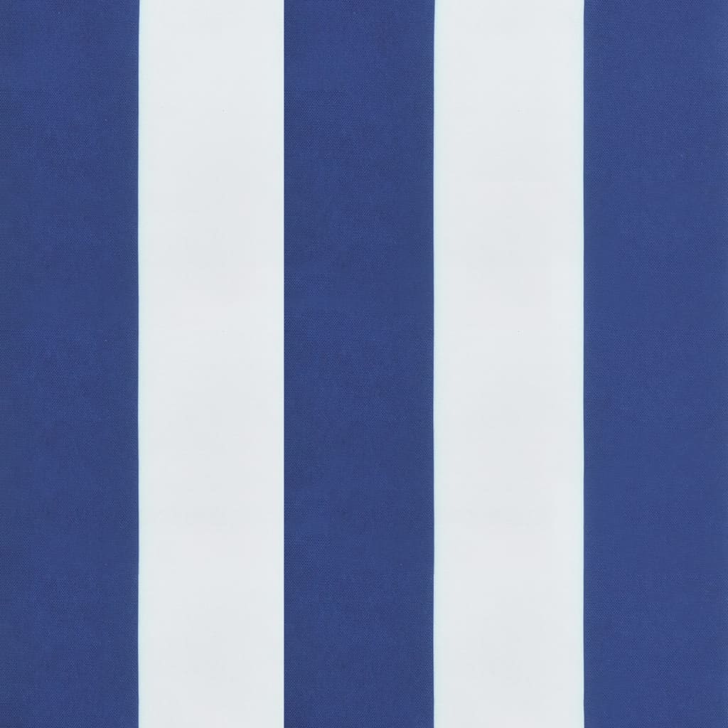 vidaXL Coussin de palette rayures bleues et blanches 50x50x12 cm tissu
