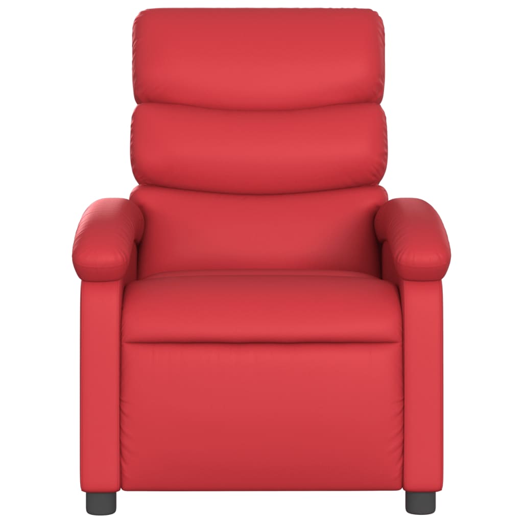 vidaXL Fauteuil inclinable Rouge Similicuir