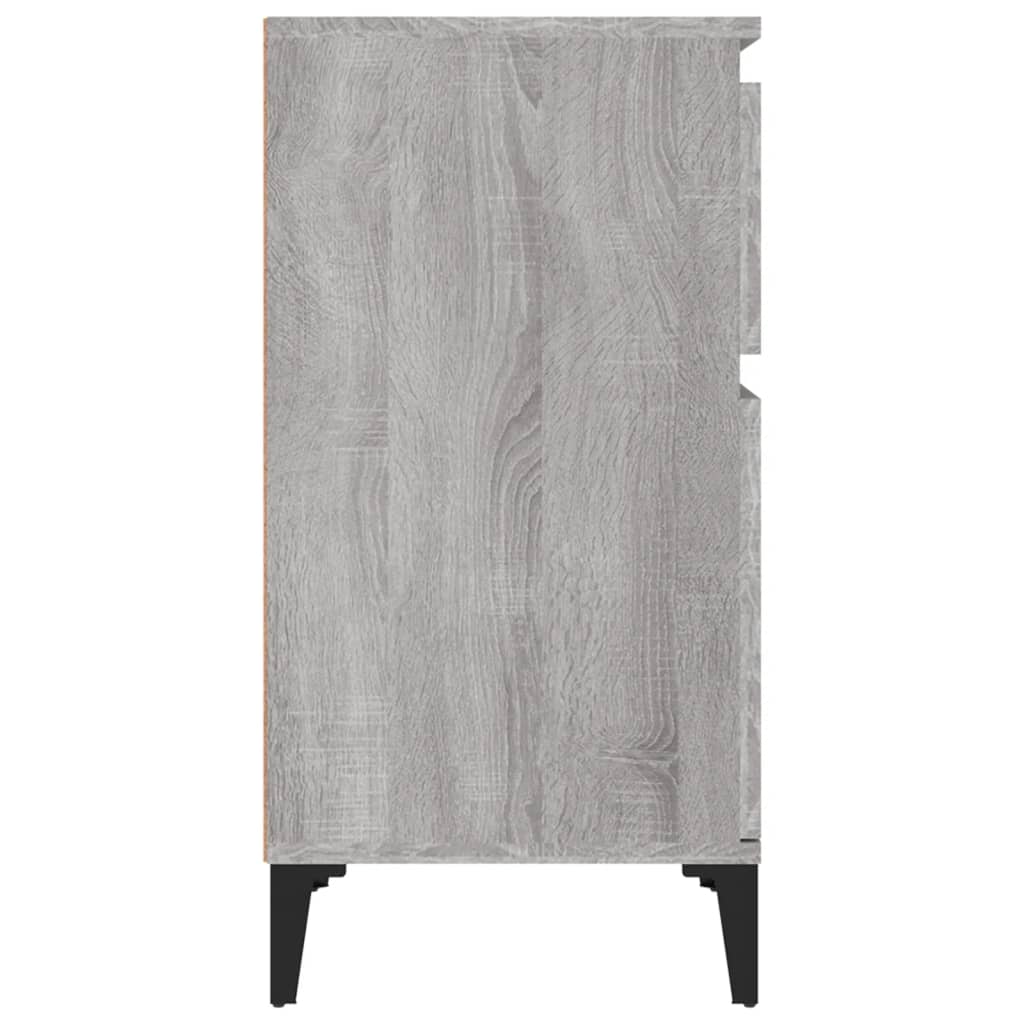 vidaXL Tables de chevet 2 pcs sonoma gris 40x35x70 cm