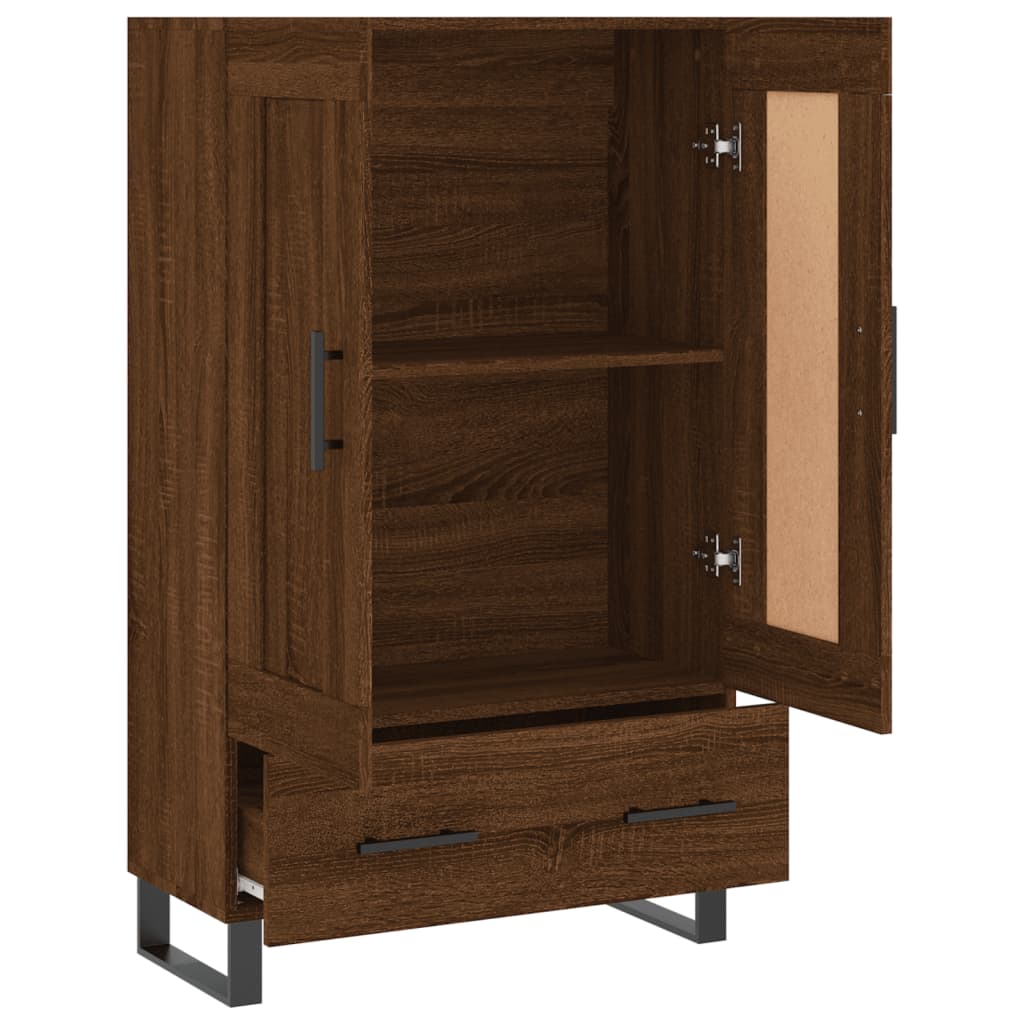 vidaXL Buffet haut chêne marron 69,5x31x115 cm bois d'ingénierie