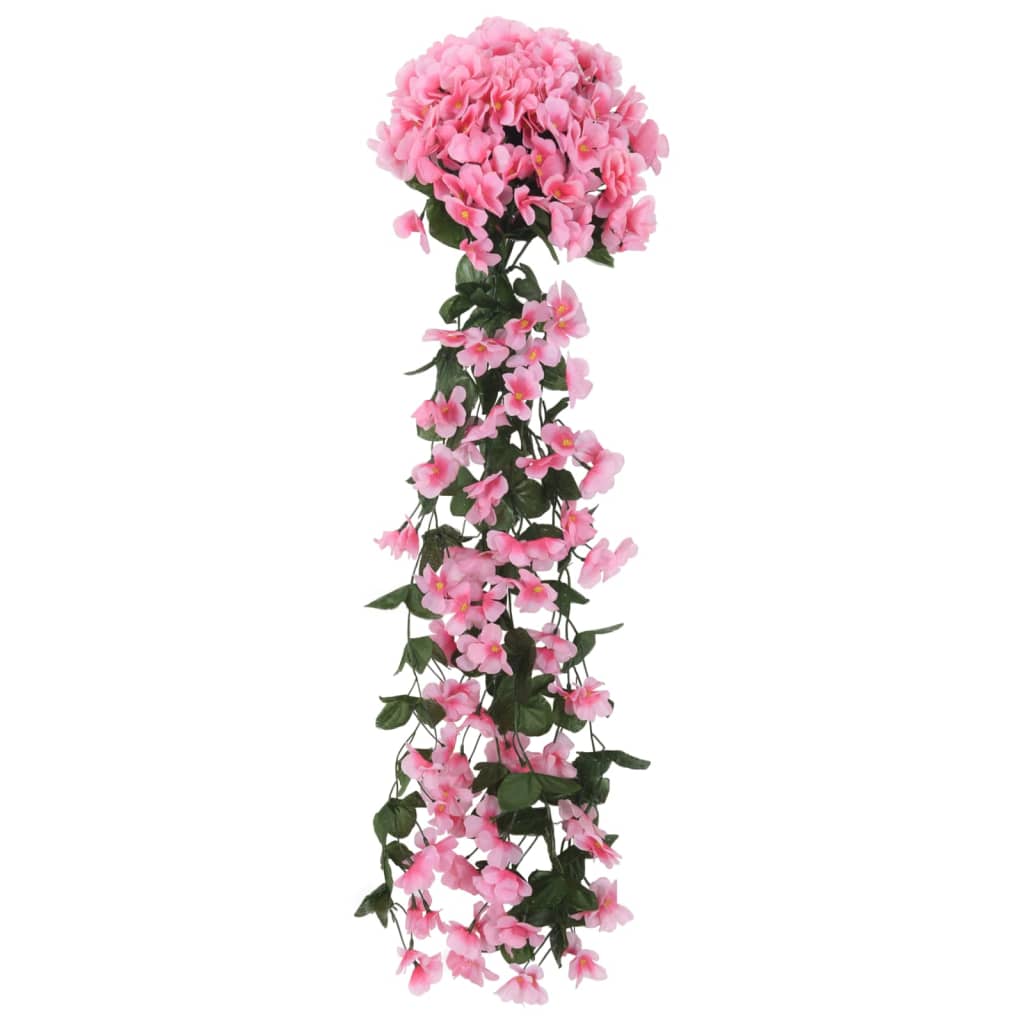 vidaXL Guirlandes de fleurs artificielles 3 pcs rose 85 cm