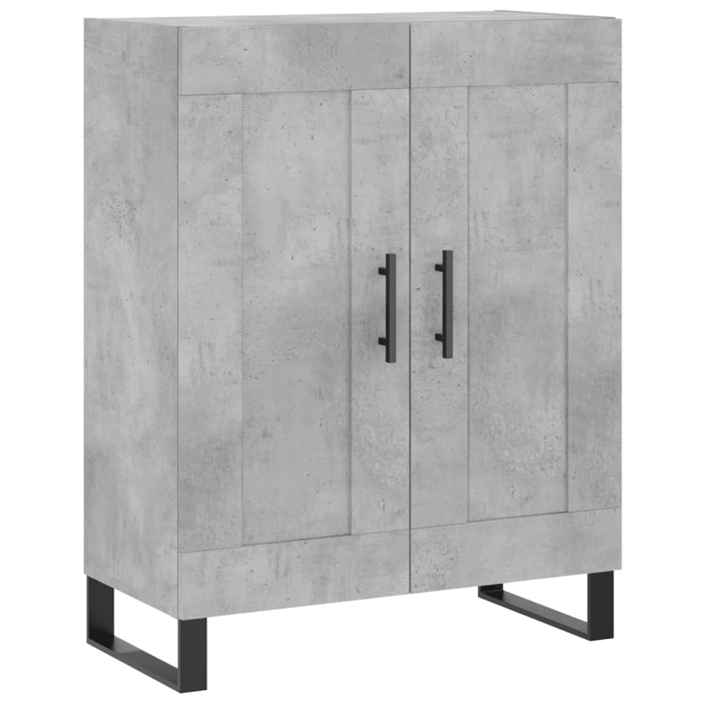 vidaXL Buffet haut Gris béton 69,5x34x180 cm Bois d'ingénierie