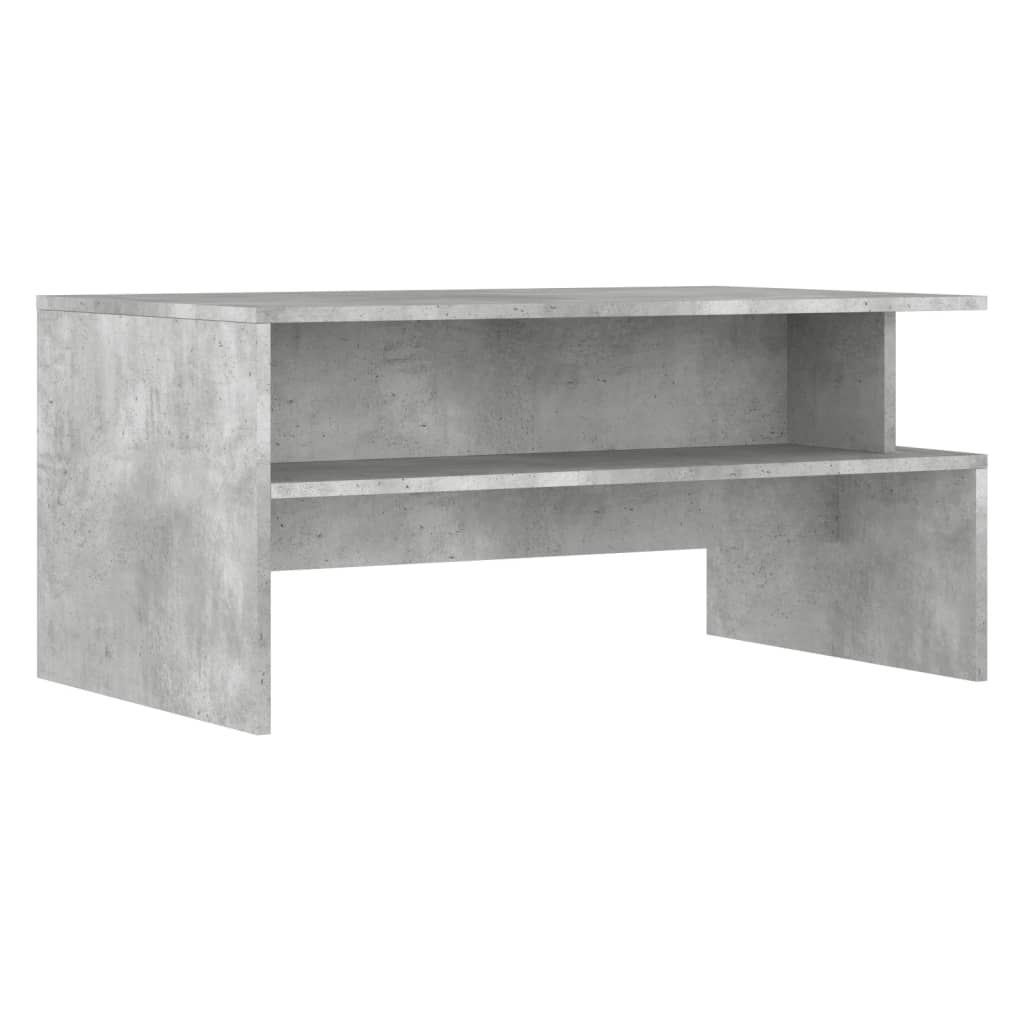 vidaXL Table basse gris béton 90x55x42,5 cm bois d'ingénierie