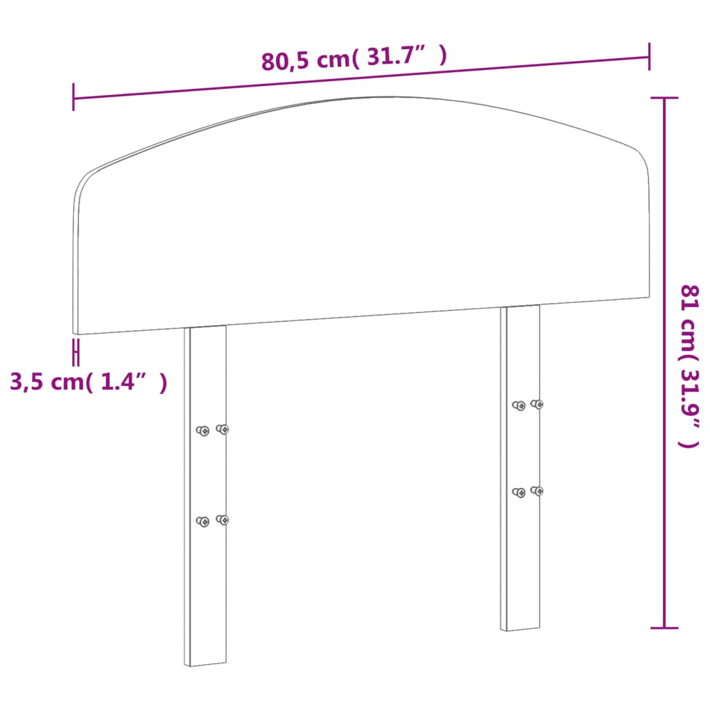 vidaXL Tête de lit 75 cm bois massif de pin