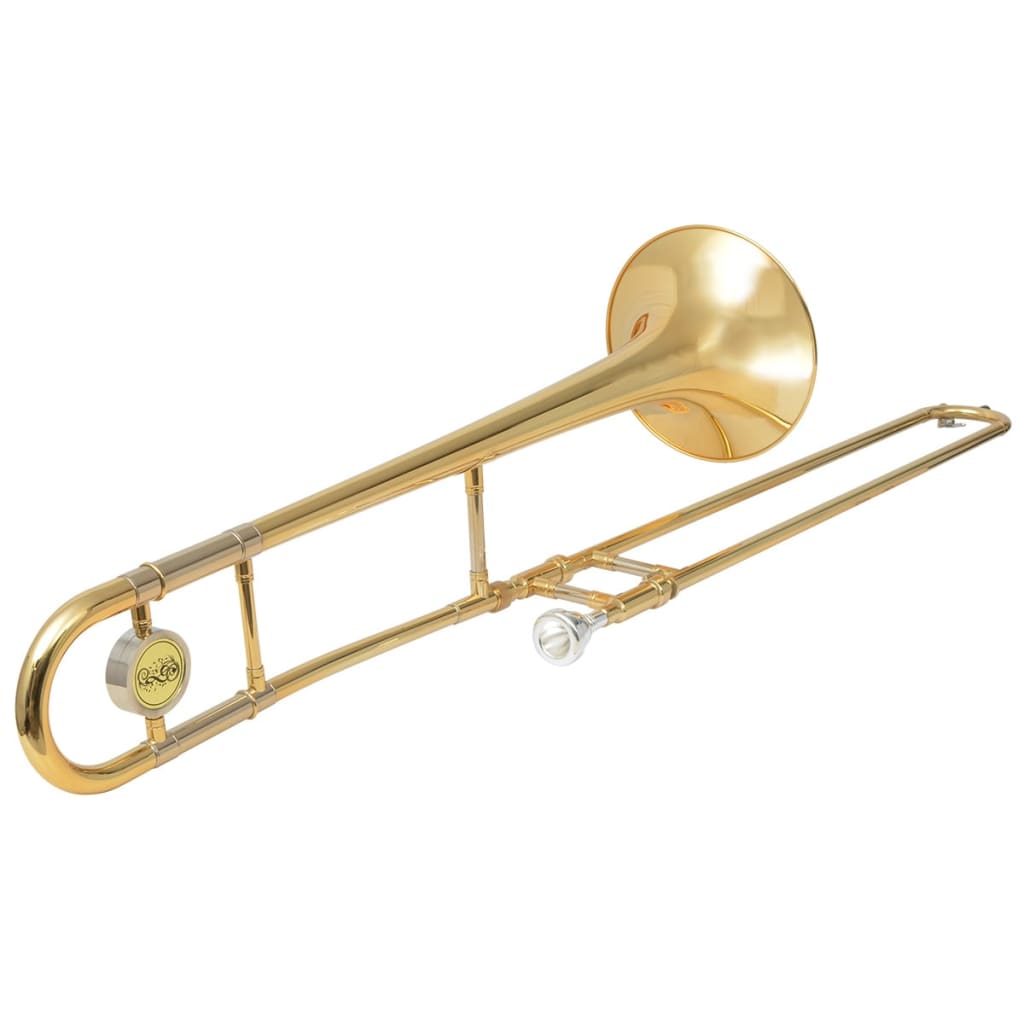 vidaXL Trombone Laiton Jaune avec laque dorée Bb