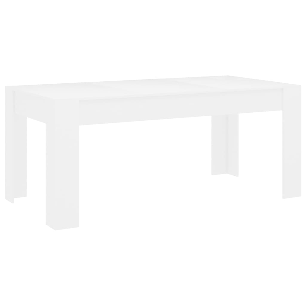 vidaXL Table de salle à manger Blanc 180 x 90 x 76 cm Aggloméré