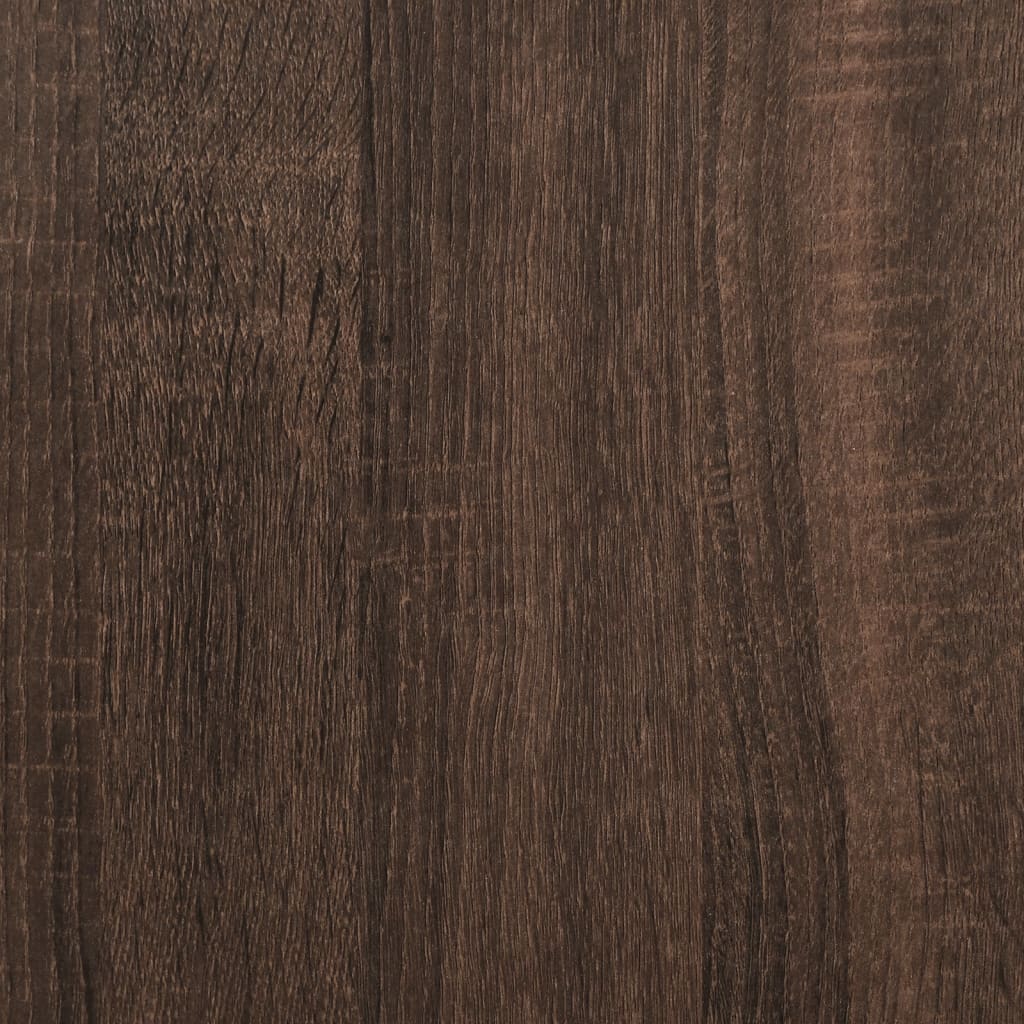 vidaXL Cadre de lit chêne marron 140x200 cm bois d'ingénierie et métal