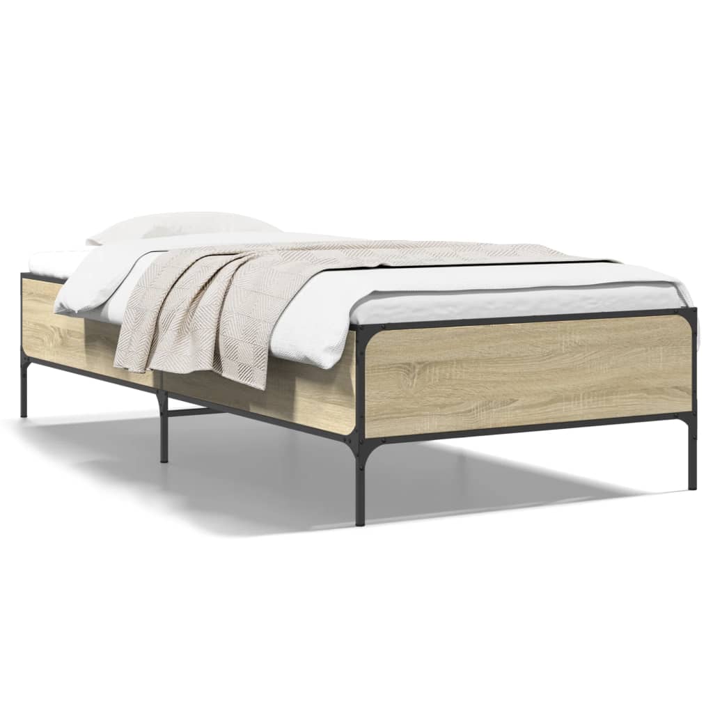 vidaXL Cadre de lit sans matelas chêne sonoma 90x200 cm