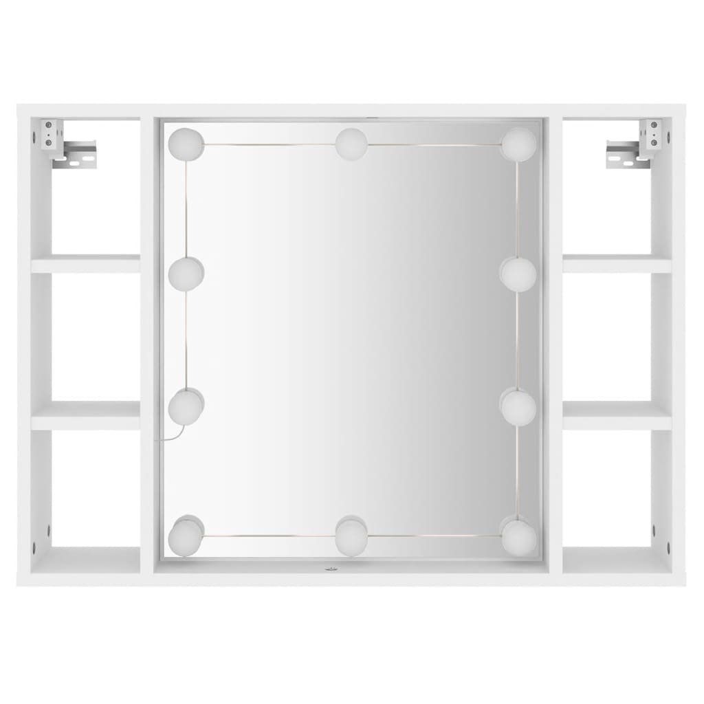 vidaXL Armoire à miroir avec LED Blanc 76x15x55 cm