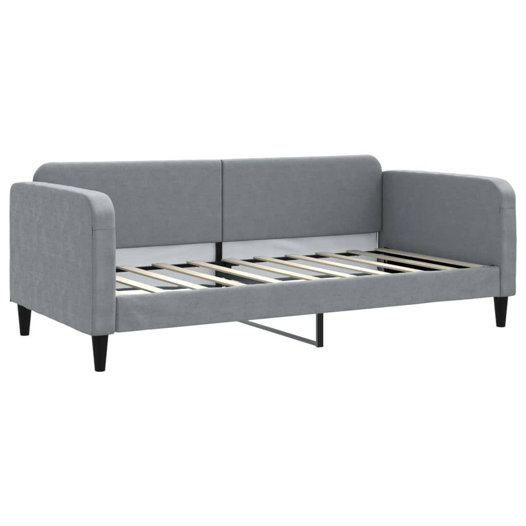 vidaXL Lit de repos gris clair 90x190 cm tissu