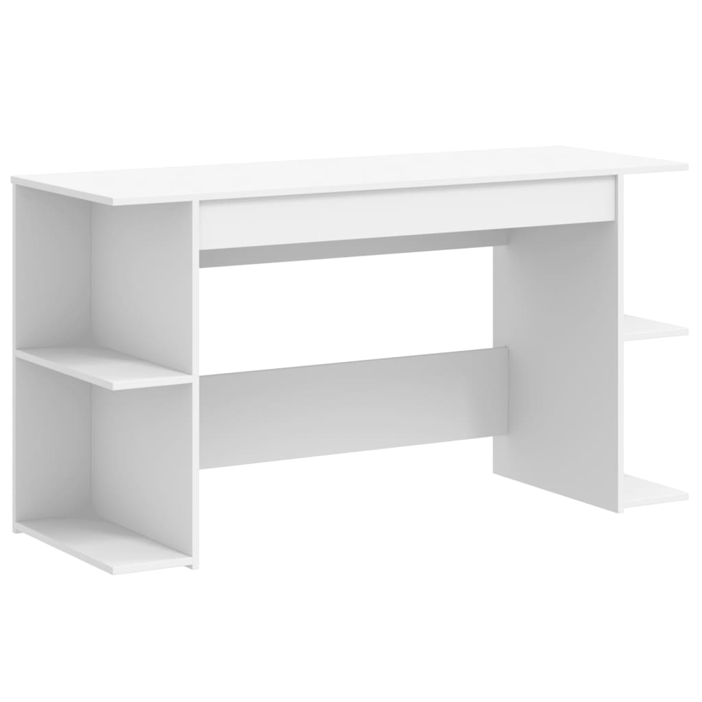 vidaXL Bureau blanc 140x50x75 cm bois d'ingénierie