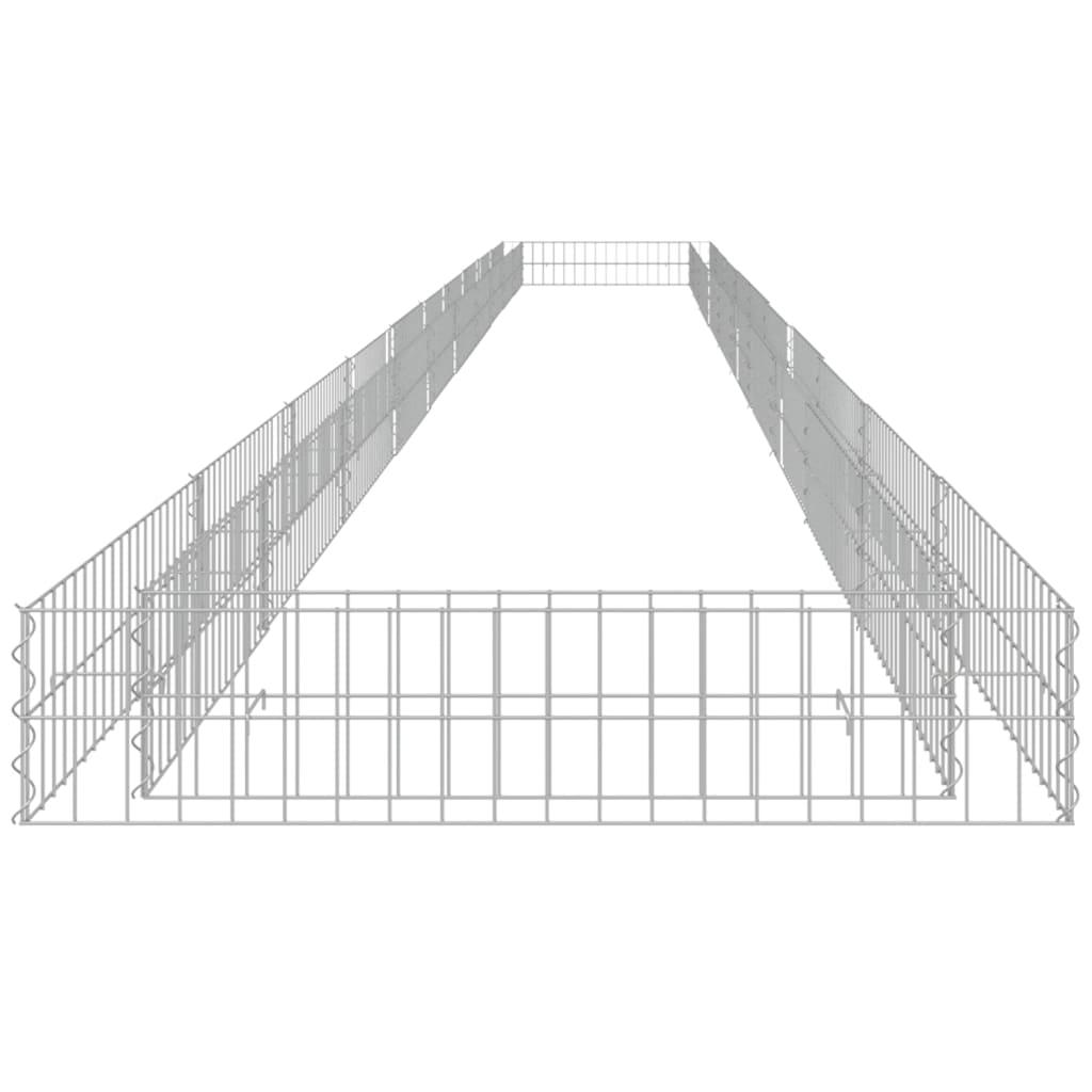 vidaXL Lit surélevé à gabion Acier galvanisé 1000x100x20 cm