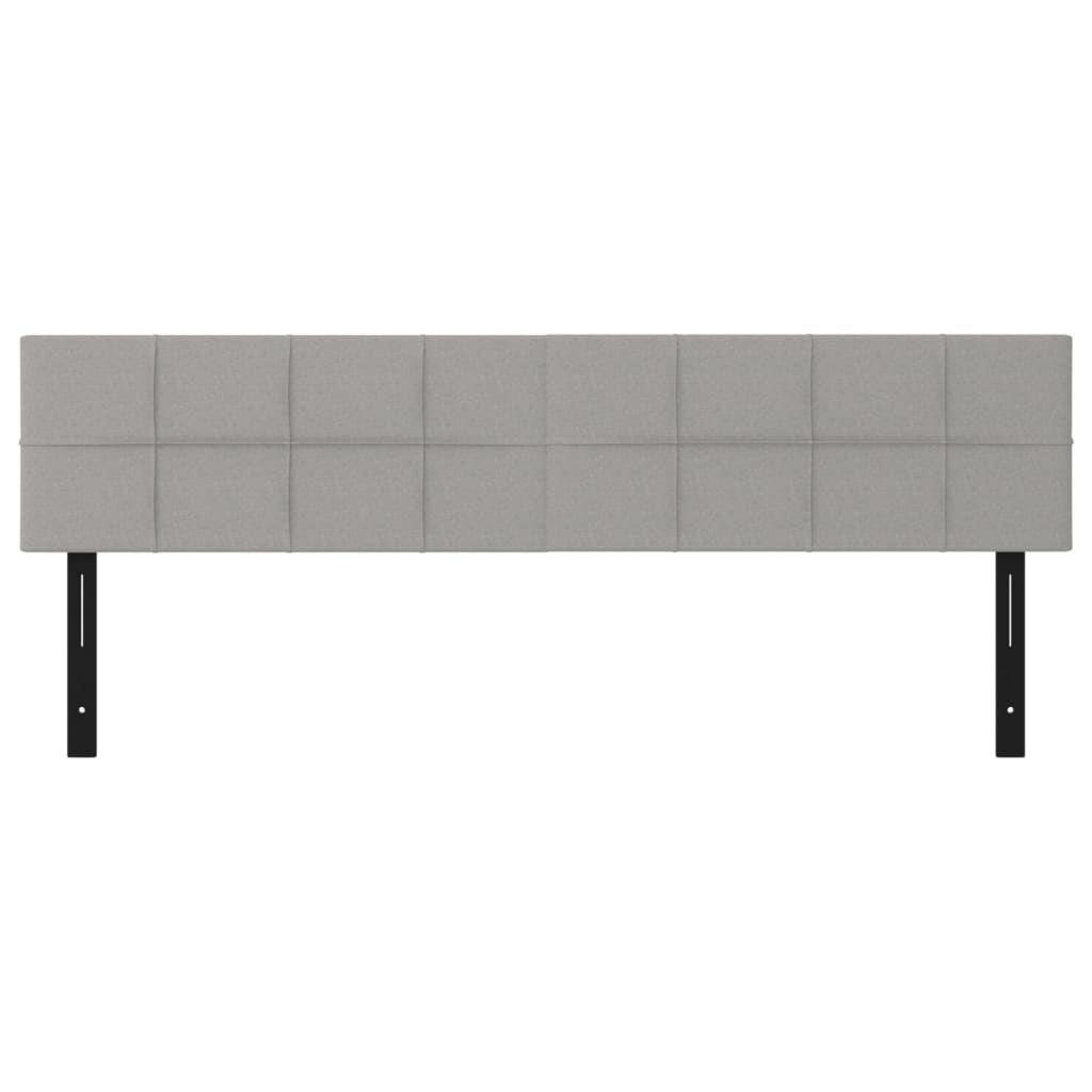 vidaXL Têtes de lit 2 pcs gris clair 80x5x78/88 cm tissu