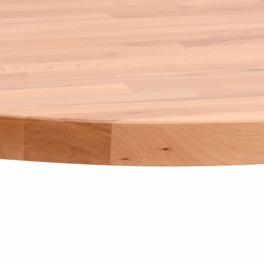 vidaXL Dessus de table Ø80x4 cm rond bois massif de hêtre