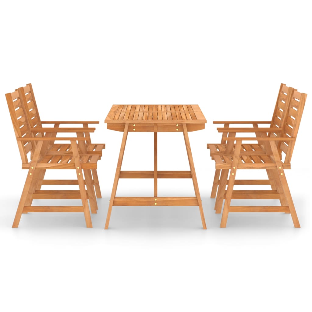 vidaXL Ensemble à manger de jardin 5 pcs Bois d'acacia solide