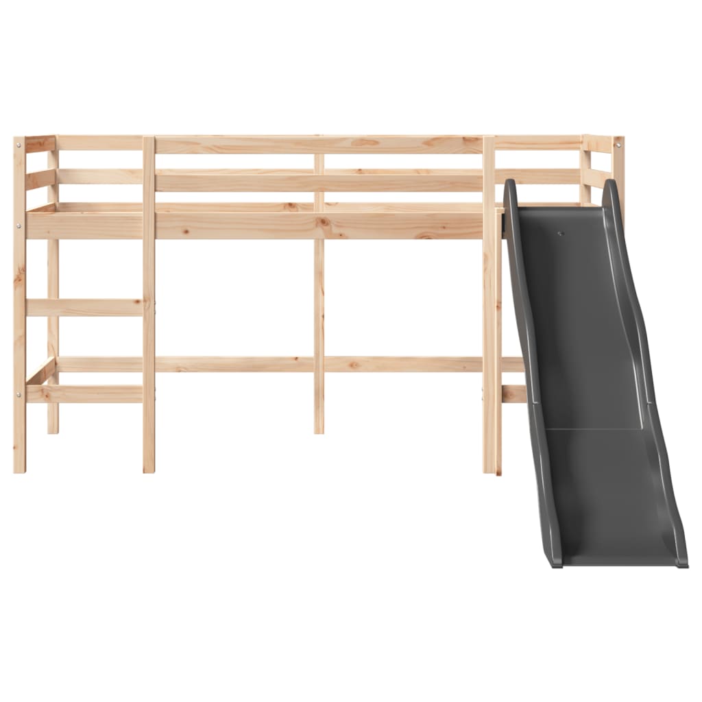 vidaXL Lit mezzanine d'enfants sans matelas 80x200 cm bois pin massif