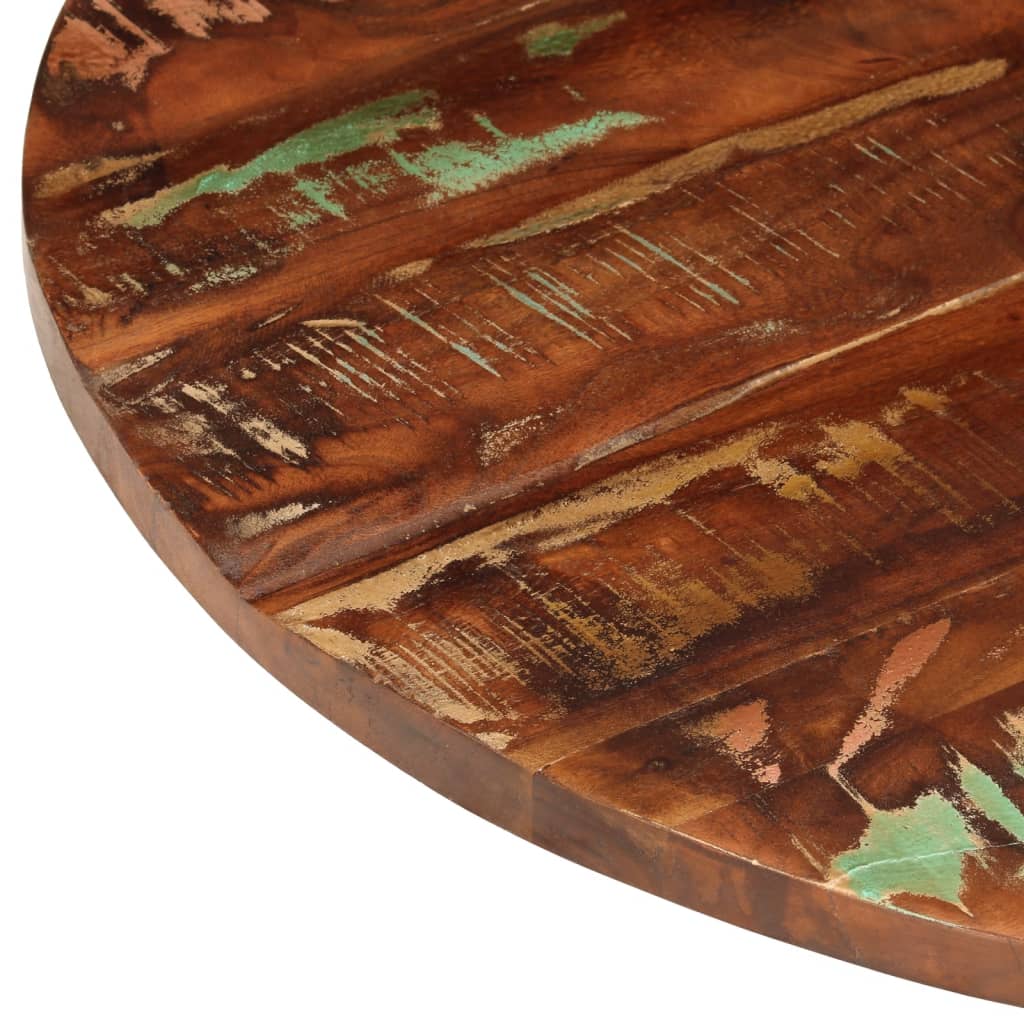 vidaXL Dessus de table Ø 70x1,5 cm rond bois massif de récupération