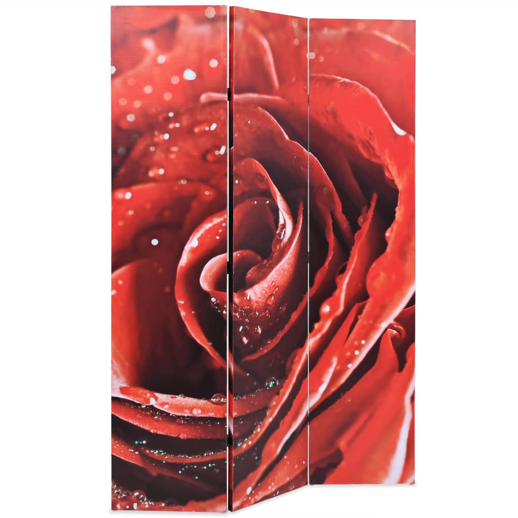 vidaXL Cloison de séparation pliable 120 x 170 cm Rose rouge