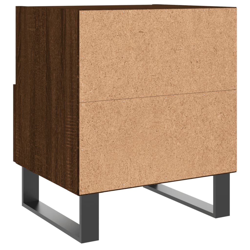 vidaXL Table de chevet chêne marron 40x35x47,5 cm bois d’ingénierie