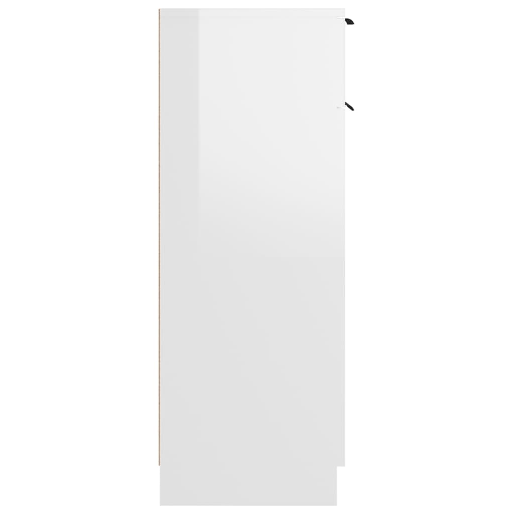 vidaXL Armoire de salle de bain Blanc brillant 32x34x90 cm