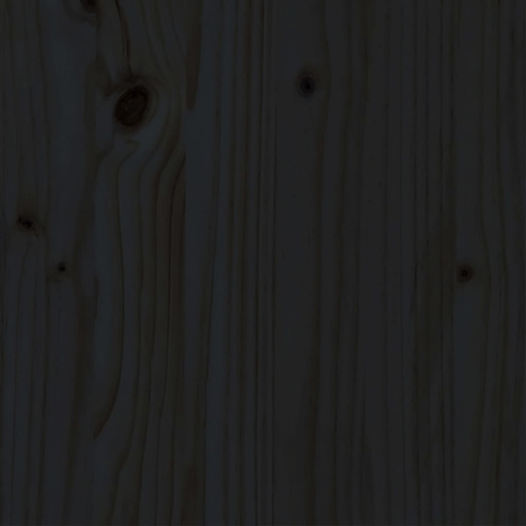 vidaXL Cadre de lit Noir Bois massif 100x200 cm