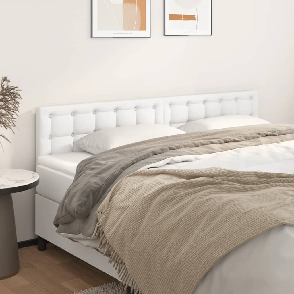 vidaXL Têtes de lit 2 pcs Blanc 90x5x78/88 cm Similicuir