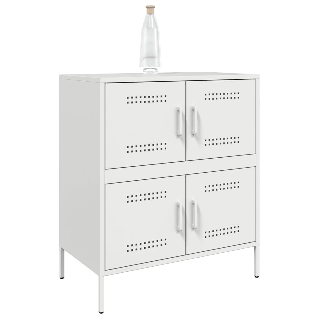 vidaXL Buffet blanc 68x39x79 cm acier