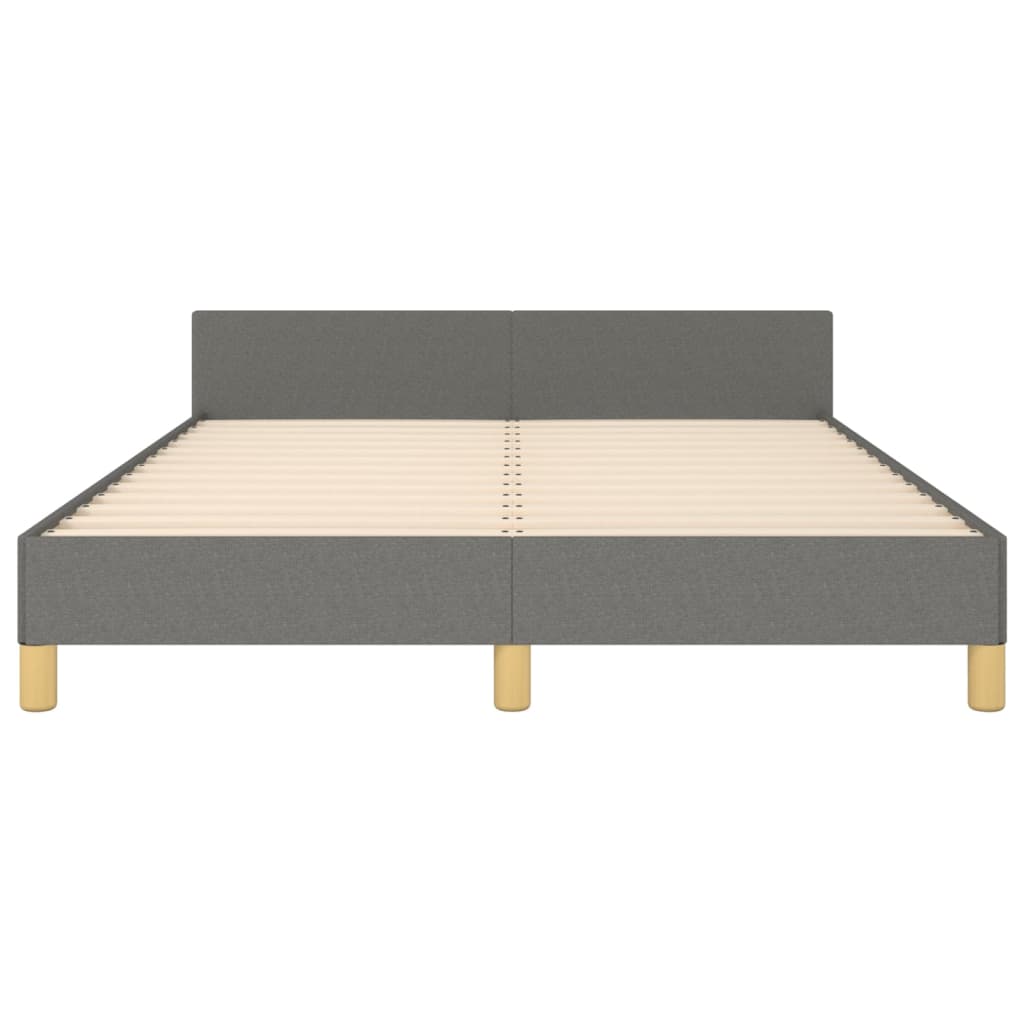 vidaXL Cadre de lit sans matelas gris foncé 140x200 cm tissu