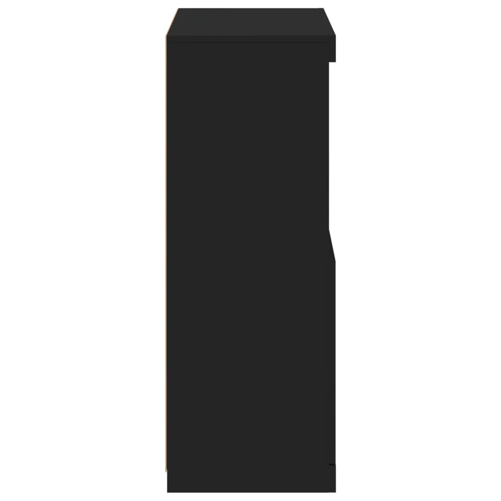 vidaXL Buffet avec lumières LED noir 60,5x37x100 cm