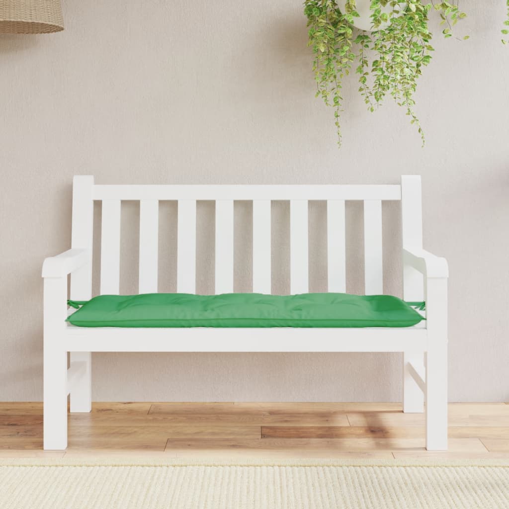 vidaXL Coussin de banc de jardin vert 120x50x7 cm tissu oxford