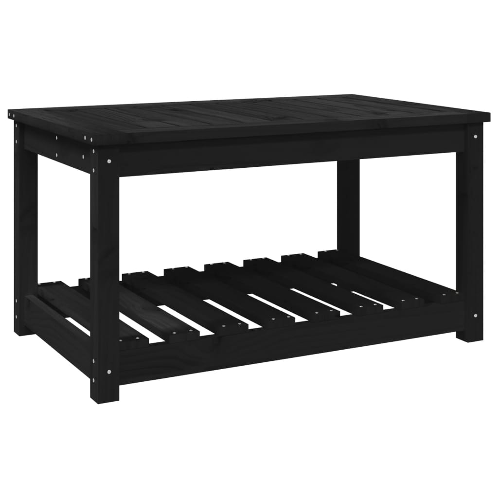 vidaXL Table de jardin noir 82,5x50,5x45 cm bois massif de pin