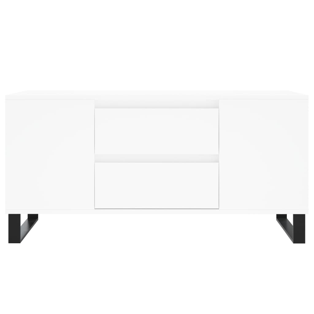 vidaXL Table basse blanc 102x44,5x50 cm bois d'ingénierie