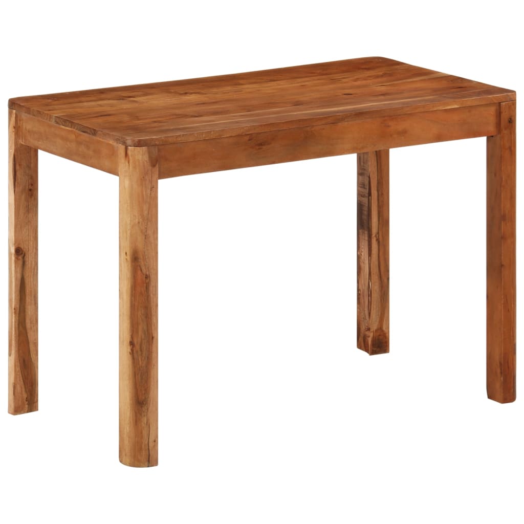 vidaXL Table à manger bois massif acacia à finition miel 110x60x76 cm