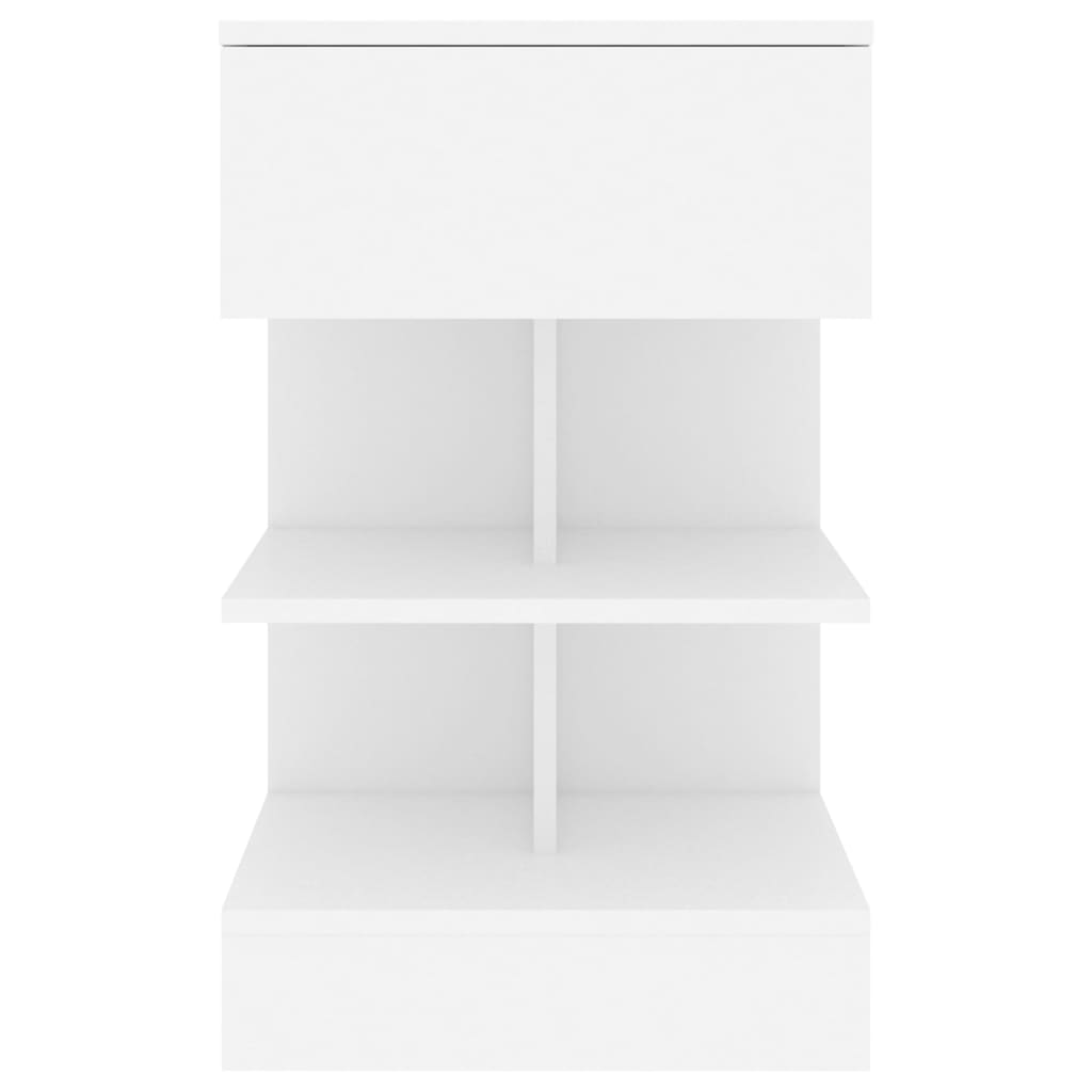 vidaXL Tables de chevet 2 pcs Blanc 40x35x65 cm Aggloméré