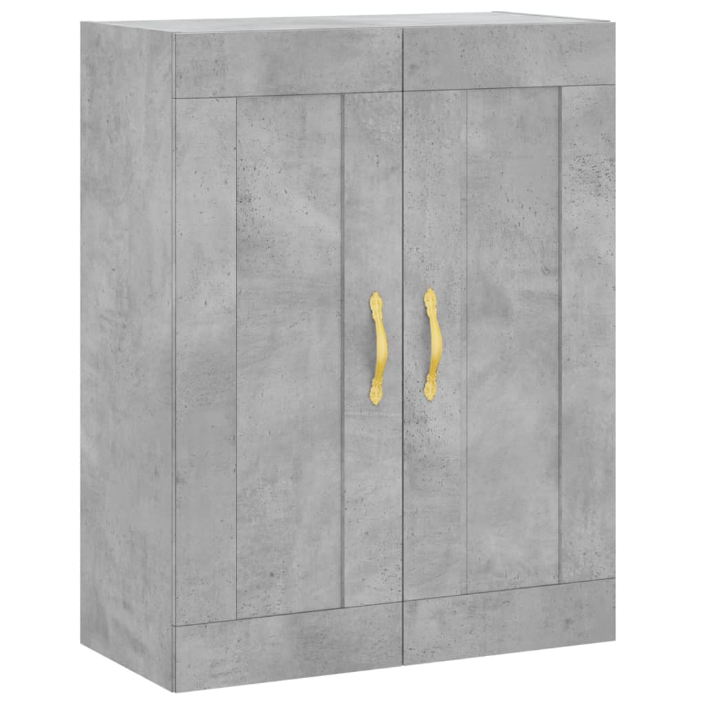 vidaXL Armoires murales 2 pcs gris béton bois d'ingénierie