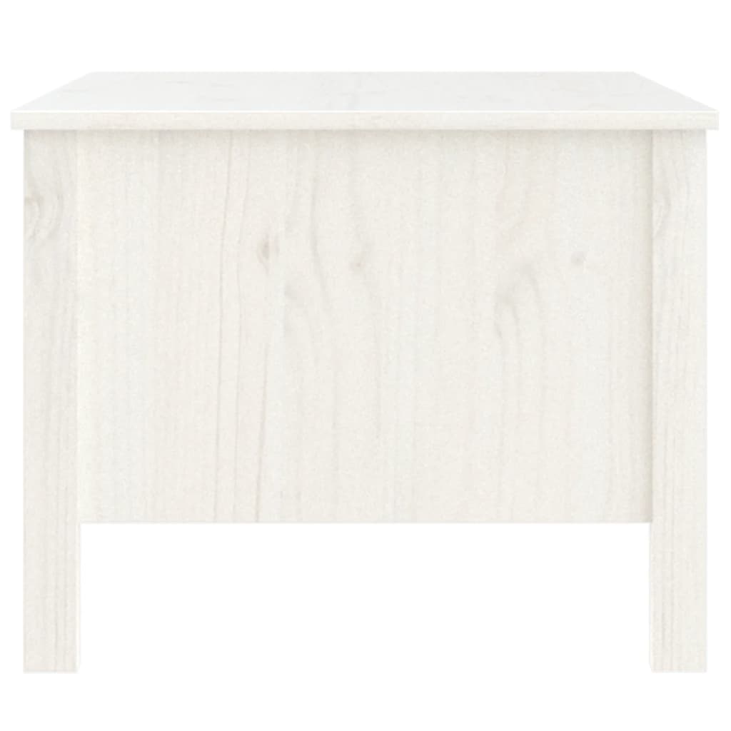 vidaXL Table basse Blanc 100x50x40 cm Bois massif de pin