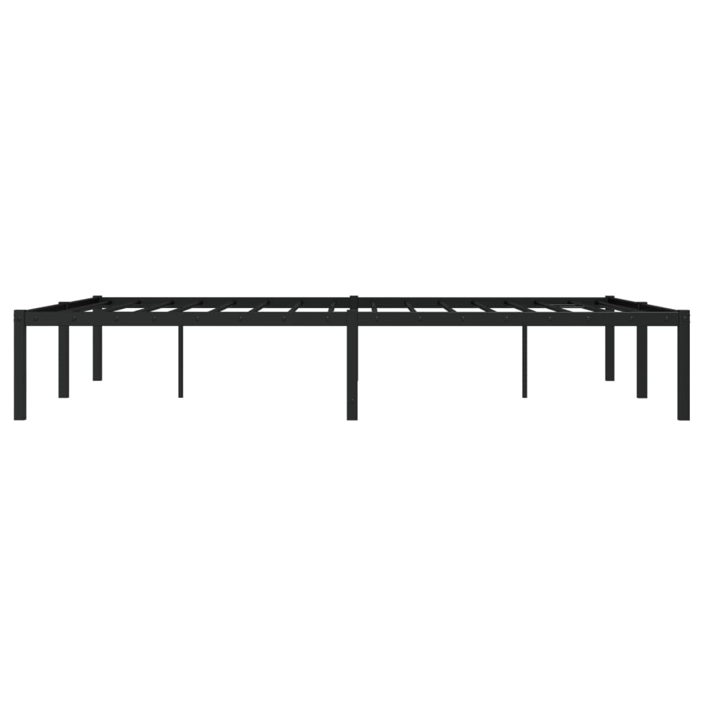 vidaXL Cadre de lit métal sans matelas noir 140x190 cm