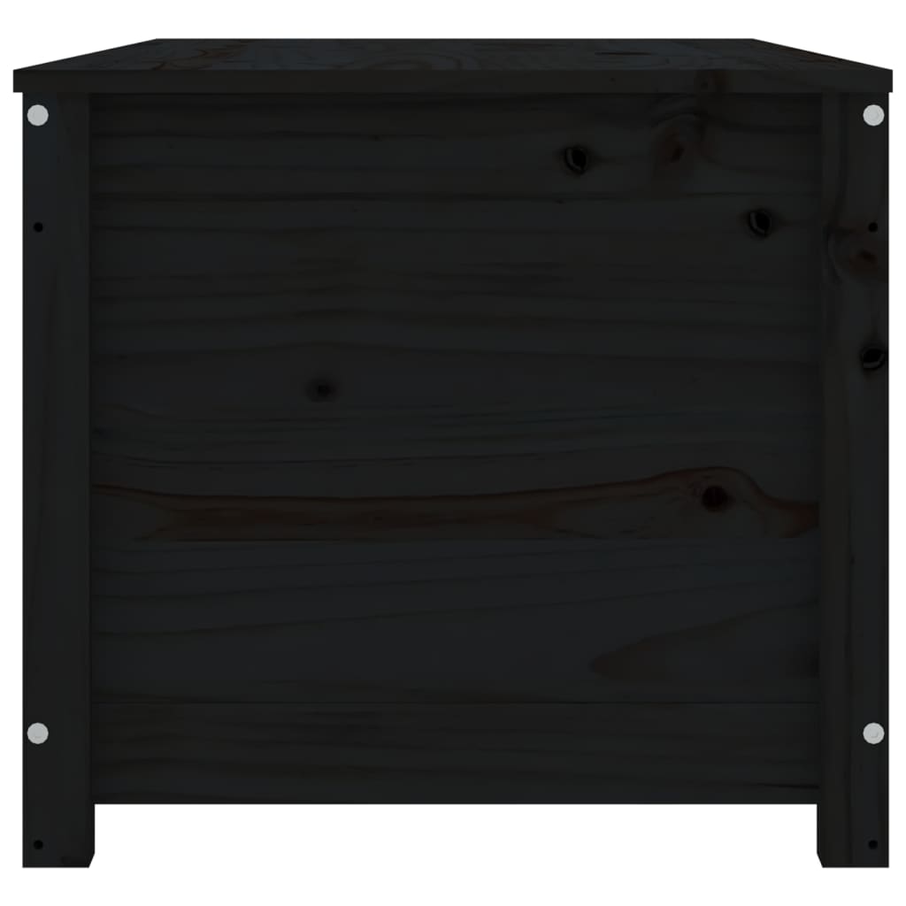 vidaXL Boîte de rangement Noir 110x50x45,5 cm Bois massif de pin