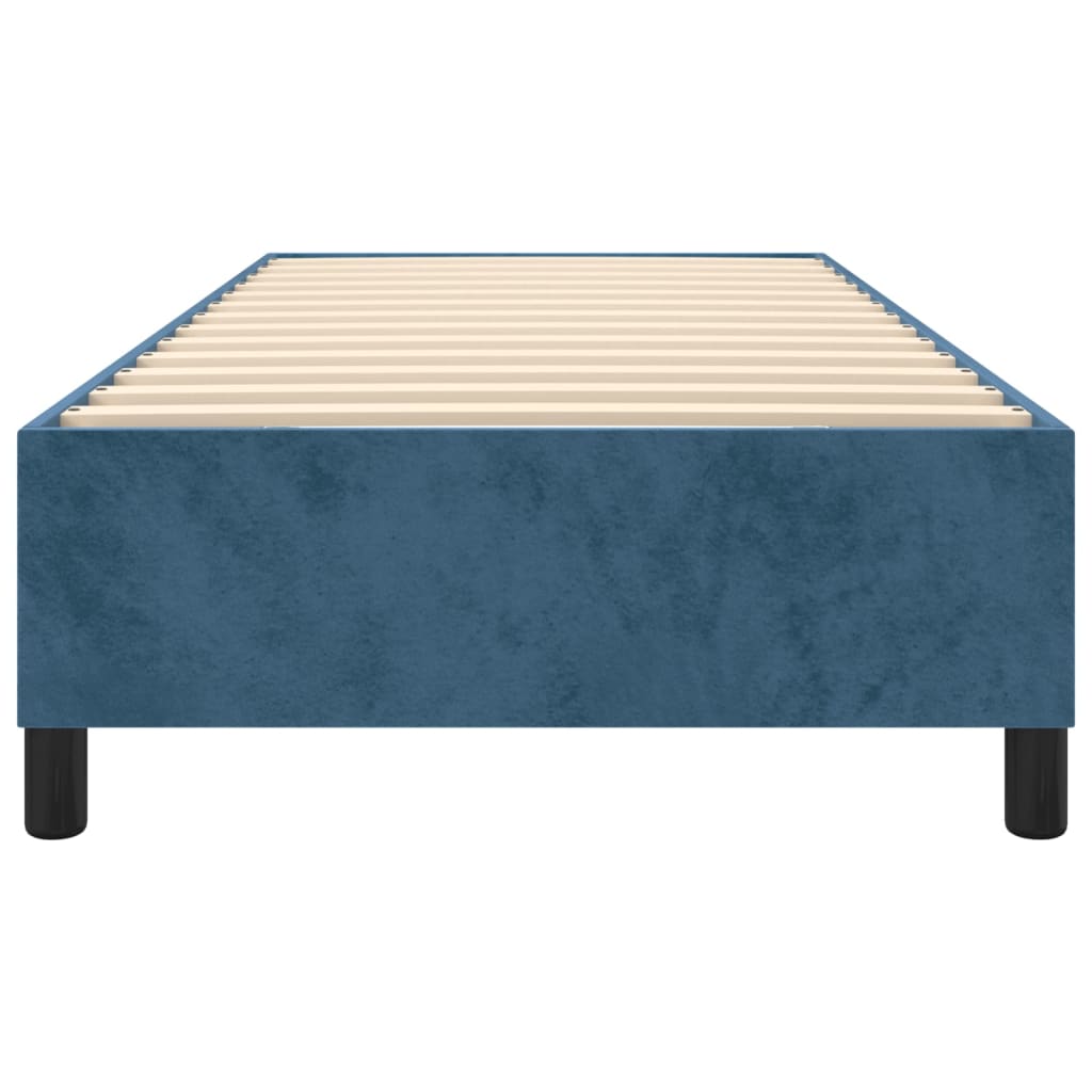 vidaXL Cadre de lit Bleu foncé 90x190 cm Velours