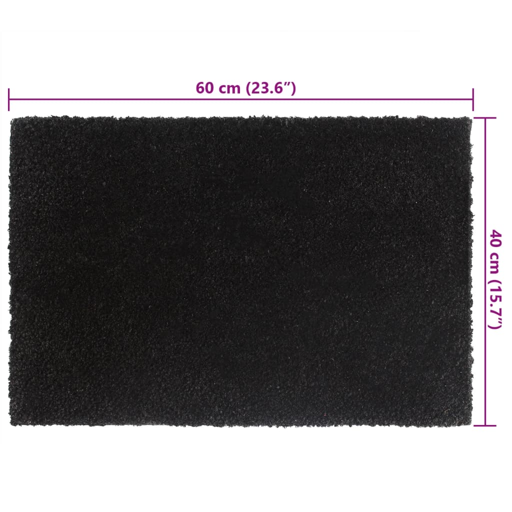 vidaXL Tapis de porte 2 pcs noir 40x60 cm fibre de coco touffeté
