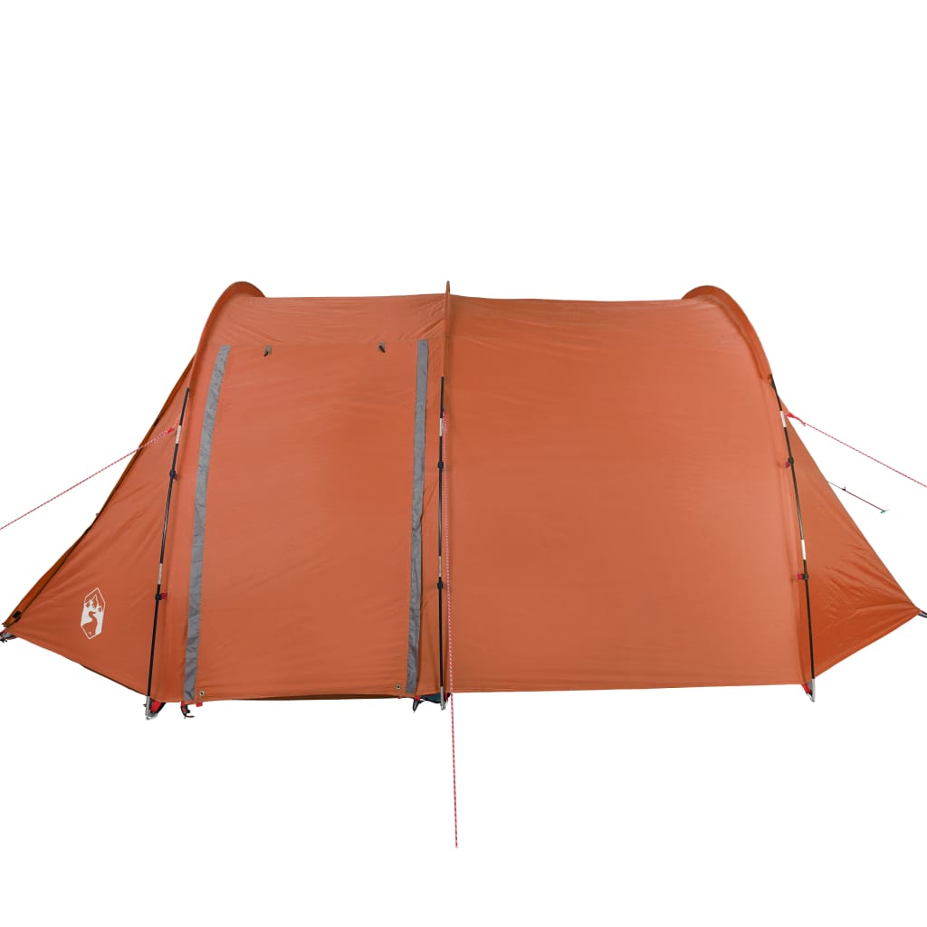 vidaXL Tente de camping tunnel 4 personnes gris et orange imperméable