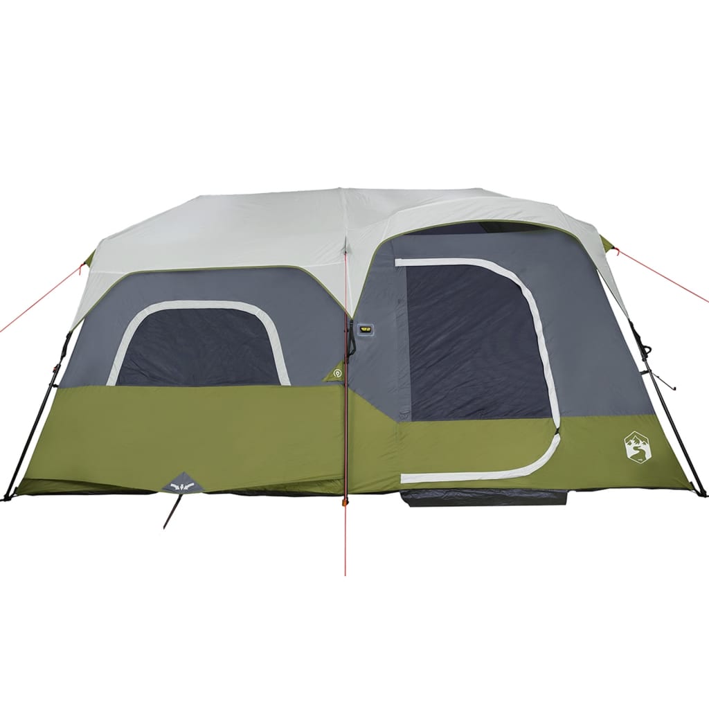 vidaXL Tente de camping avec lumière LED 9 personnes vert clair