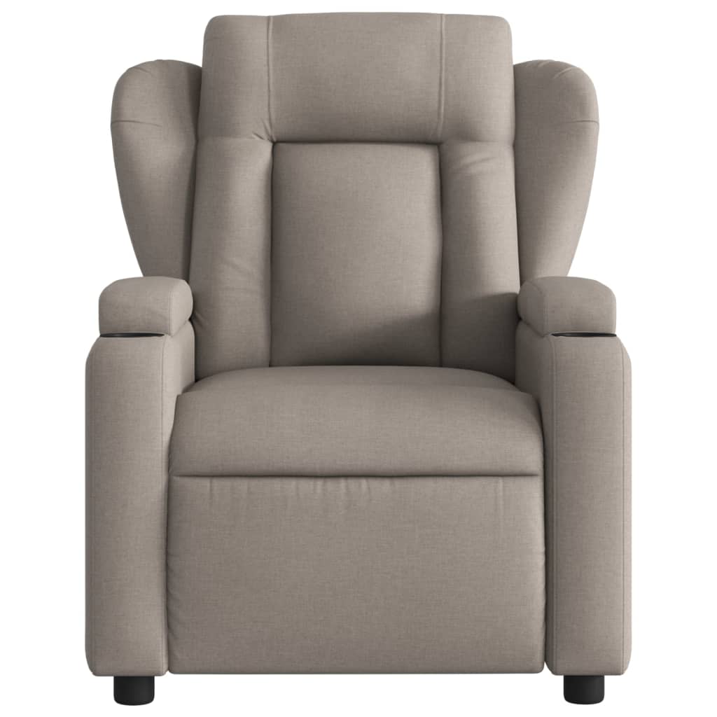 vidaXL Fauteuil de massage inclinable électrique Taupe Tissu