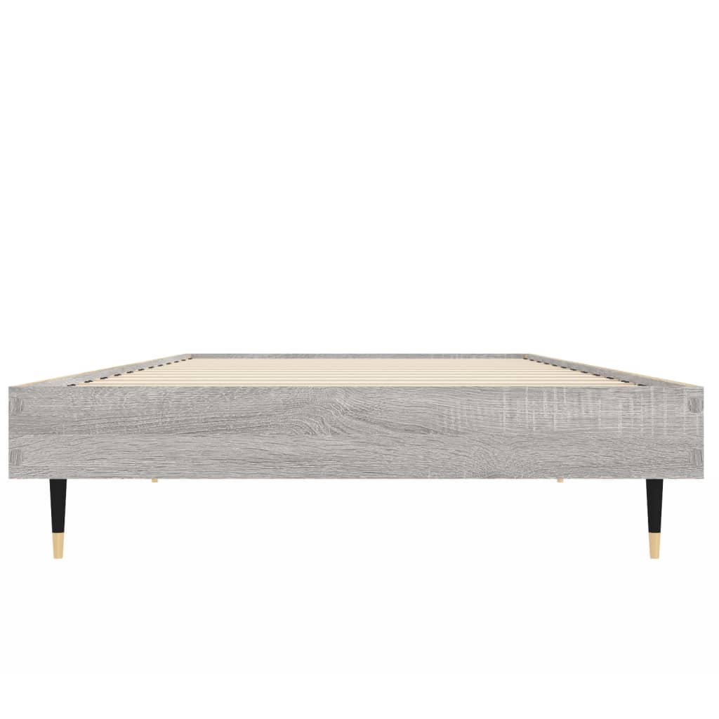 vidaXL Cadre de lit sans matelas sonoma gris 75x190 cm